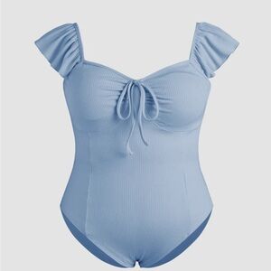 Blue One Piece Bodysuit